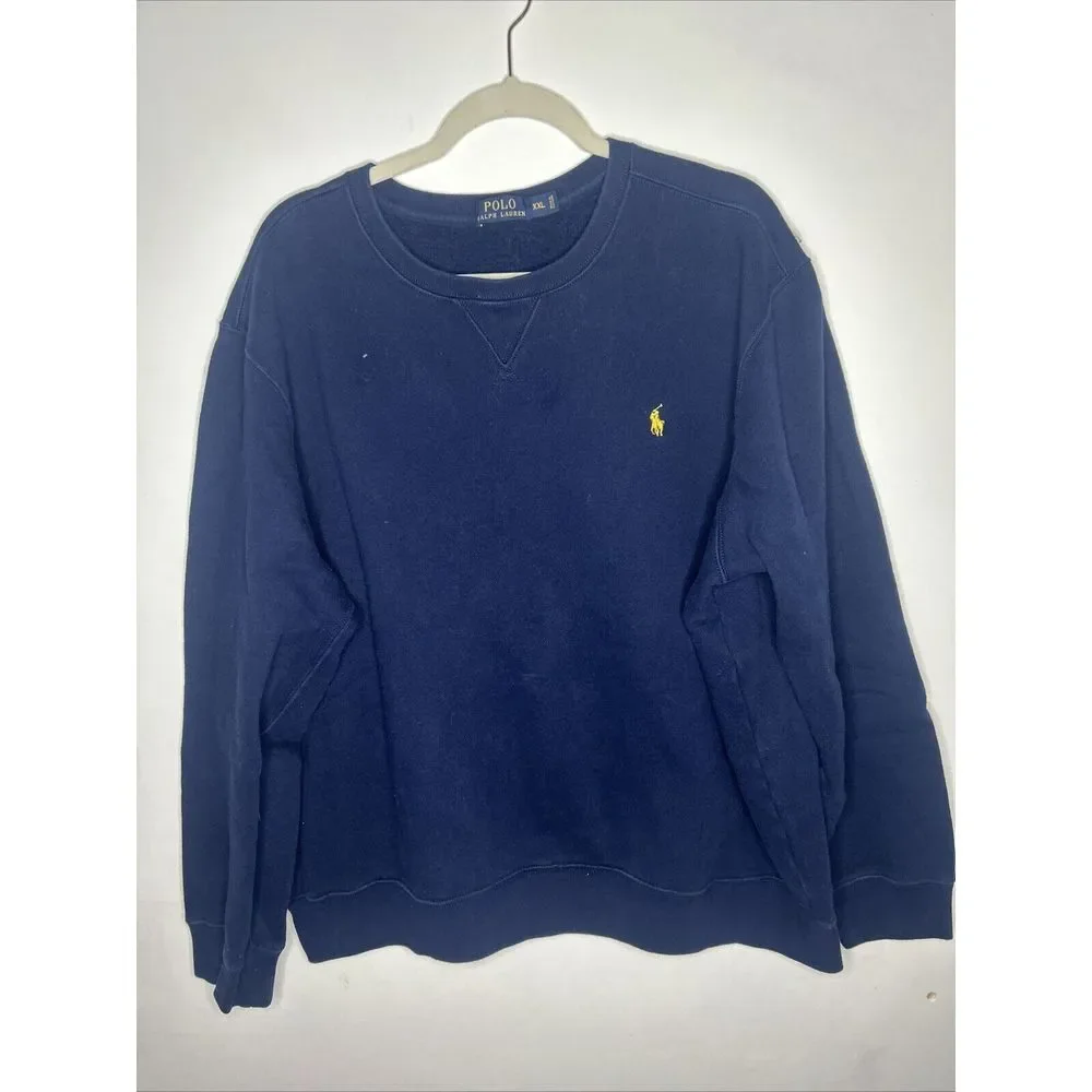 Polo Ralph Lauren Men's Fleece Pullover Sweater Size‎ 2XL Yellow Pony Logo